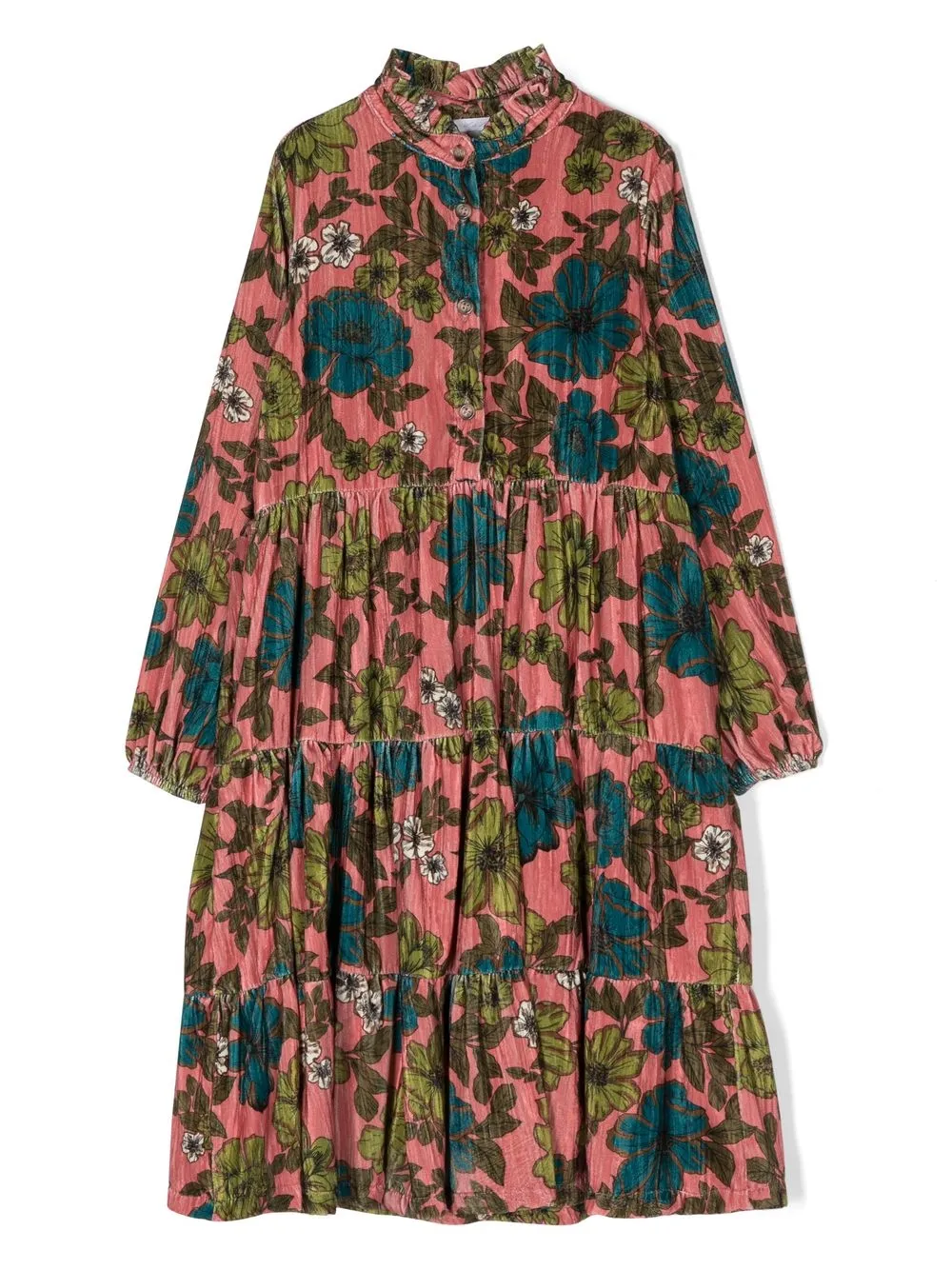 

Miss Grant Kids floral-print long-sleeved maxi dress - Pink