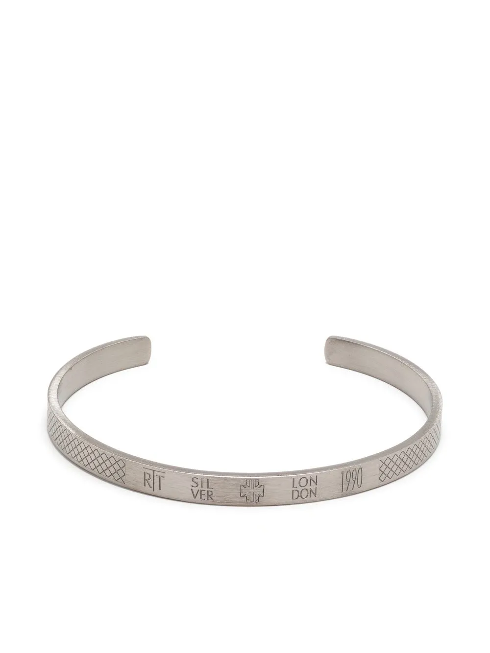 

Tateossian brazalete con diseño en relieve - Plateado