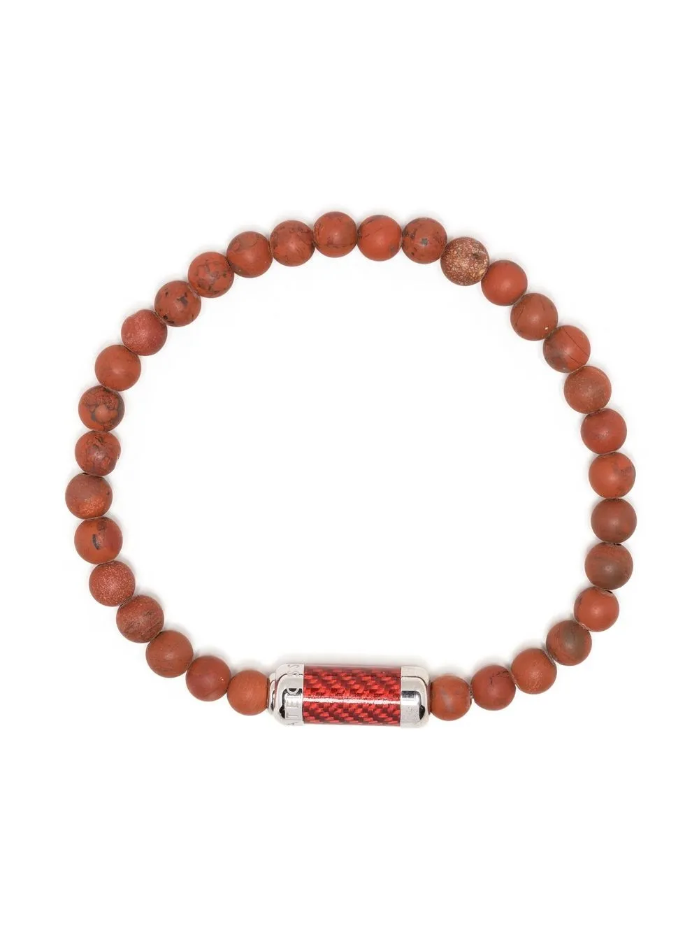 

Tateossian engraved-logo beaded bracelet - Red