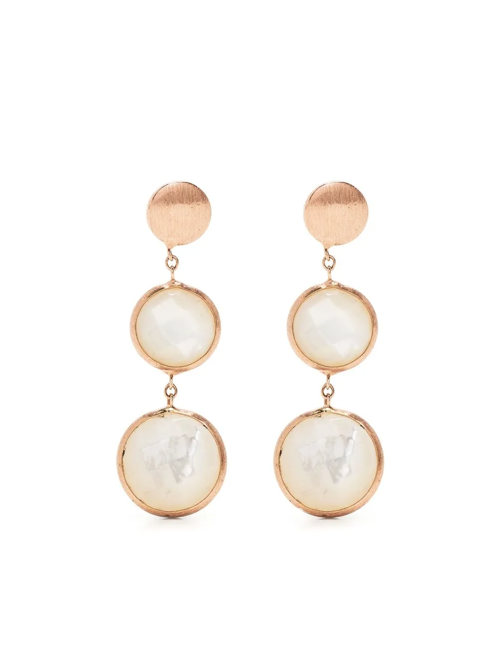 

Tateossian Kensington mother-of-pearl drop earrings - Gold