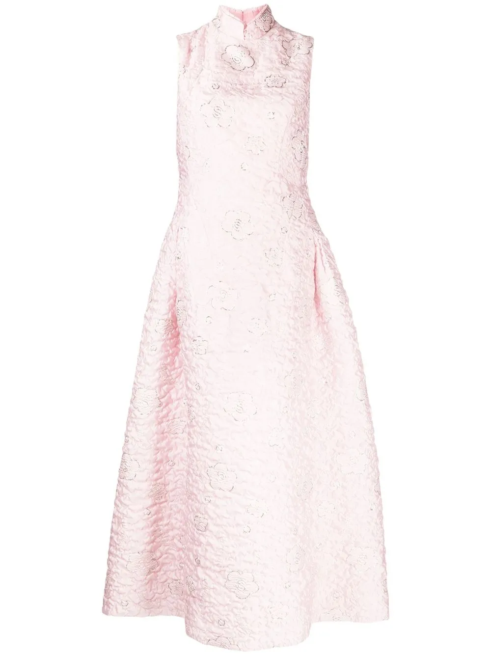 

SHIATZY CHEN vestido acampanado en jacquard - Rosado