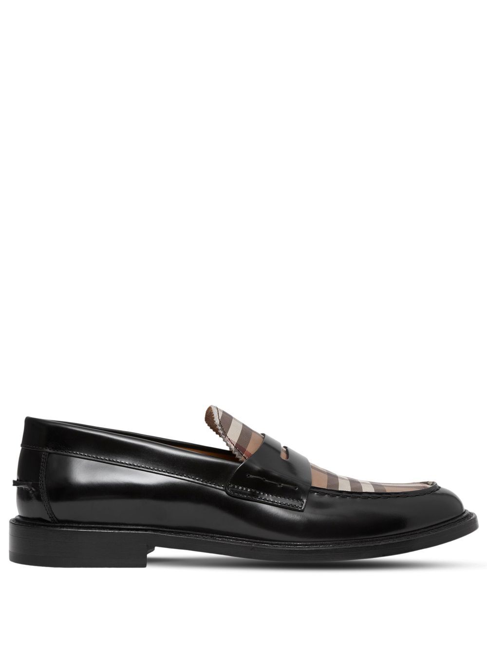 

Burberry mocasines penny con motivo Vintage Check - Negro