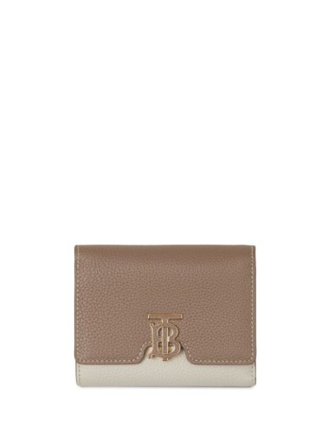 Burberry Tri-tone grained-effect wallet Women