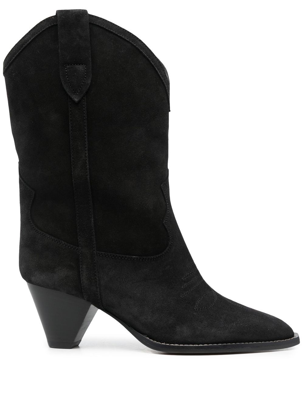 Shop Isabel Marant 80mm Suede Calf-length Boots In Schwarz