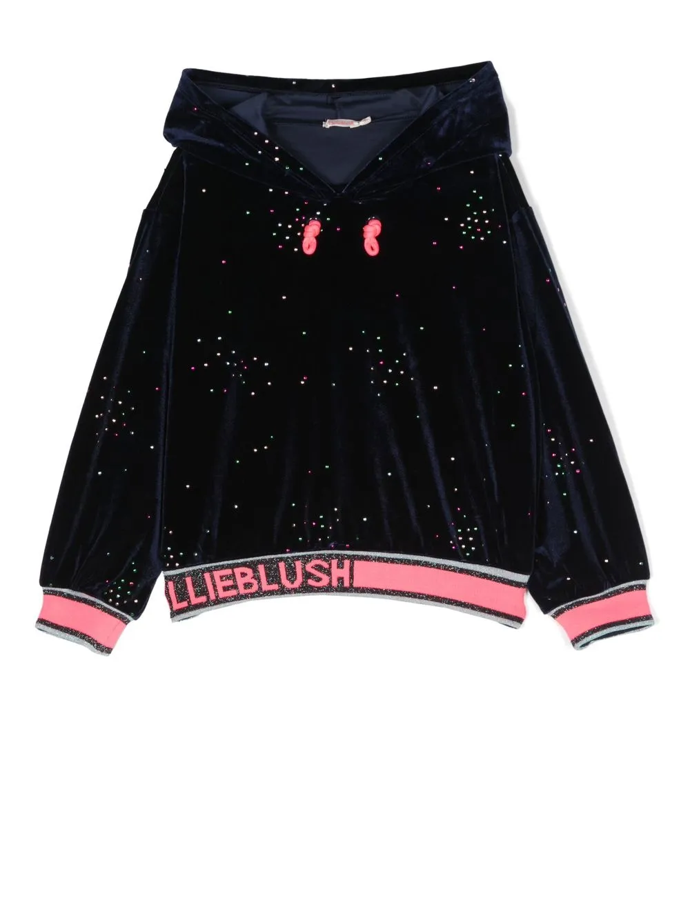 

Billieblush logo-print hem hoodie - Blue