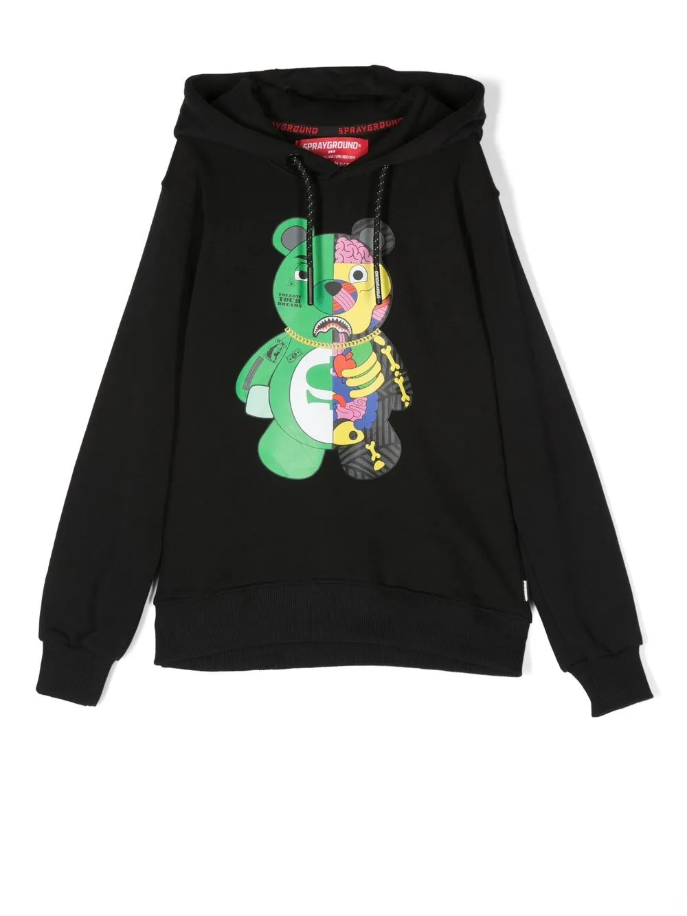 

sprayground kid hoodie con estampado gráfico - Negro