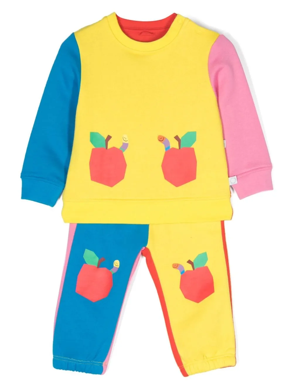 Stella Mccartney Multicolor Tracksuit For Baby Girl With Apple