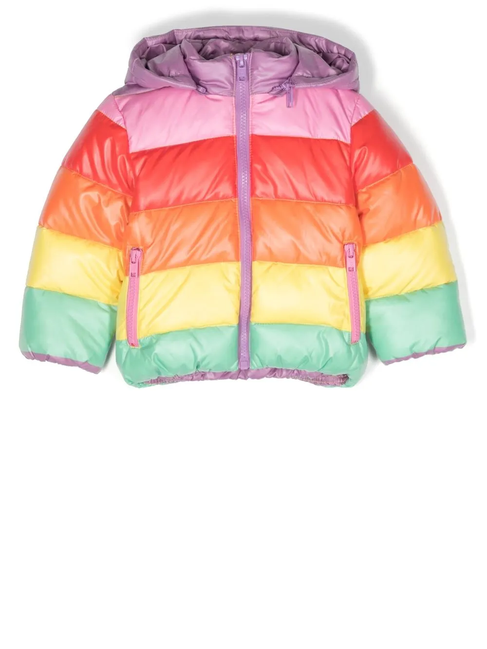 Stella McCartney Kids colour-block Striped Padded Jacket - Farfetch