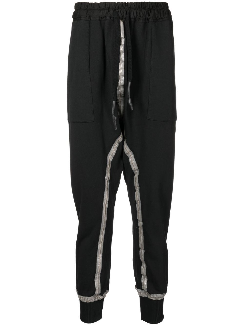 zip-embellished tapered trousers