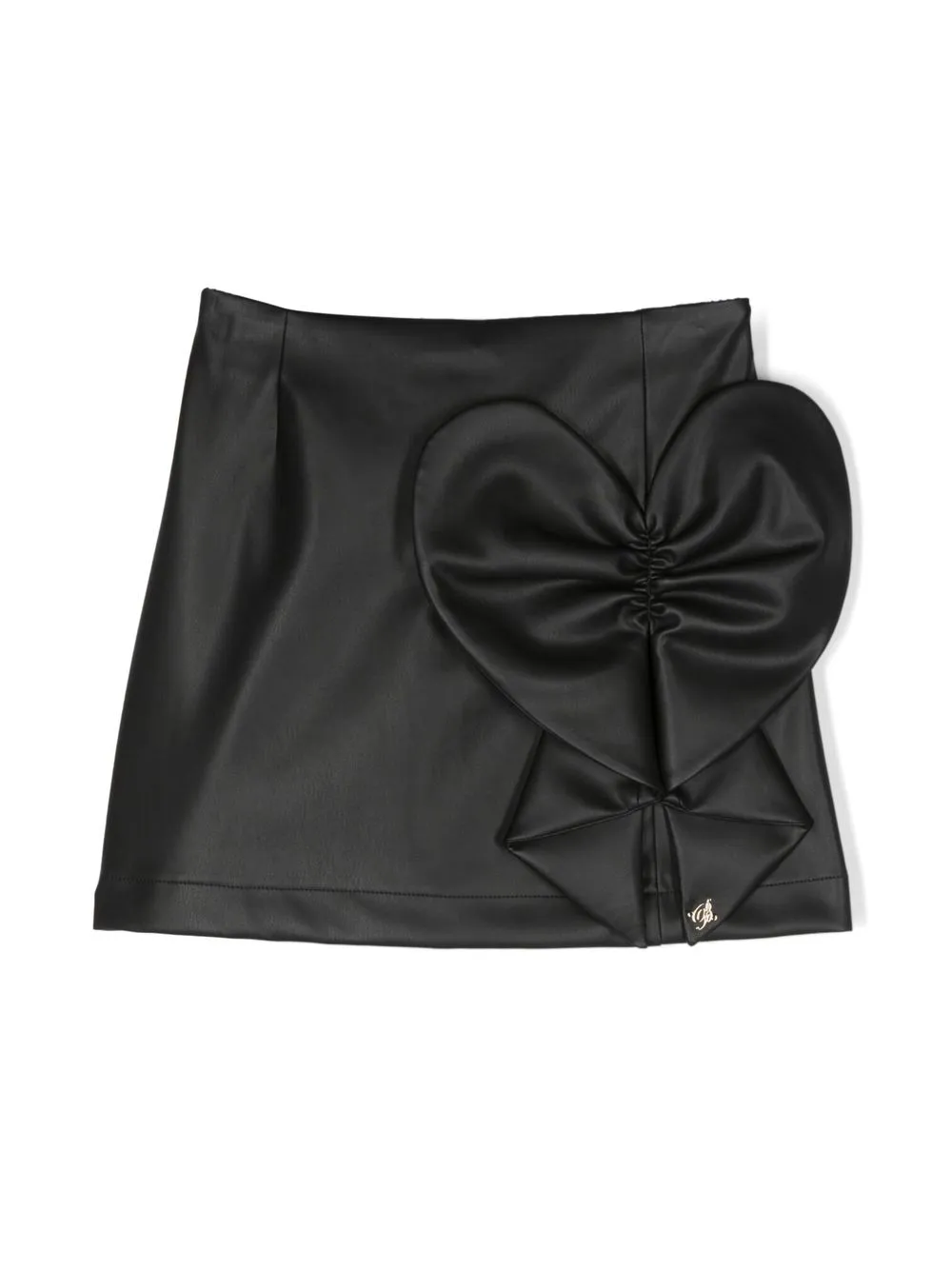 

Miss Blumarine falda corta con parche de corazón - Negro