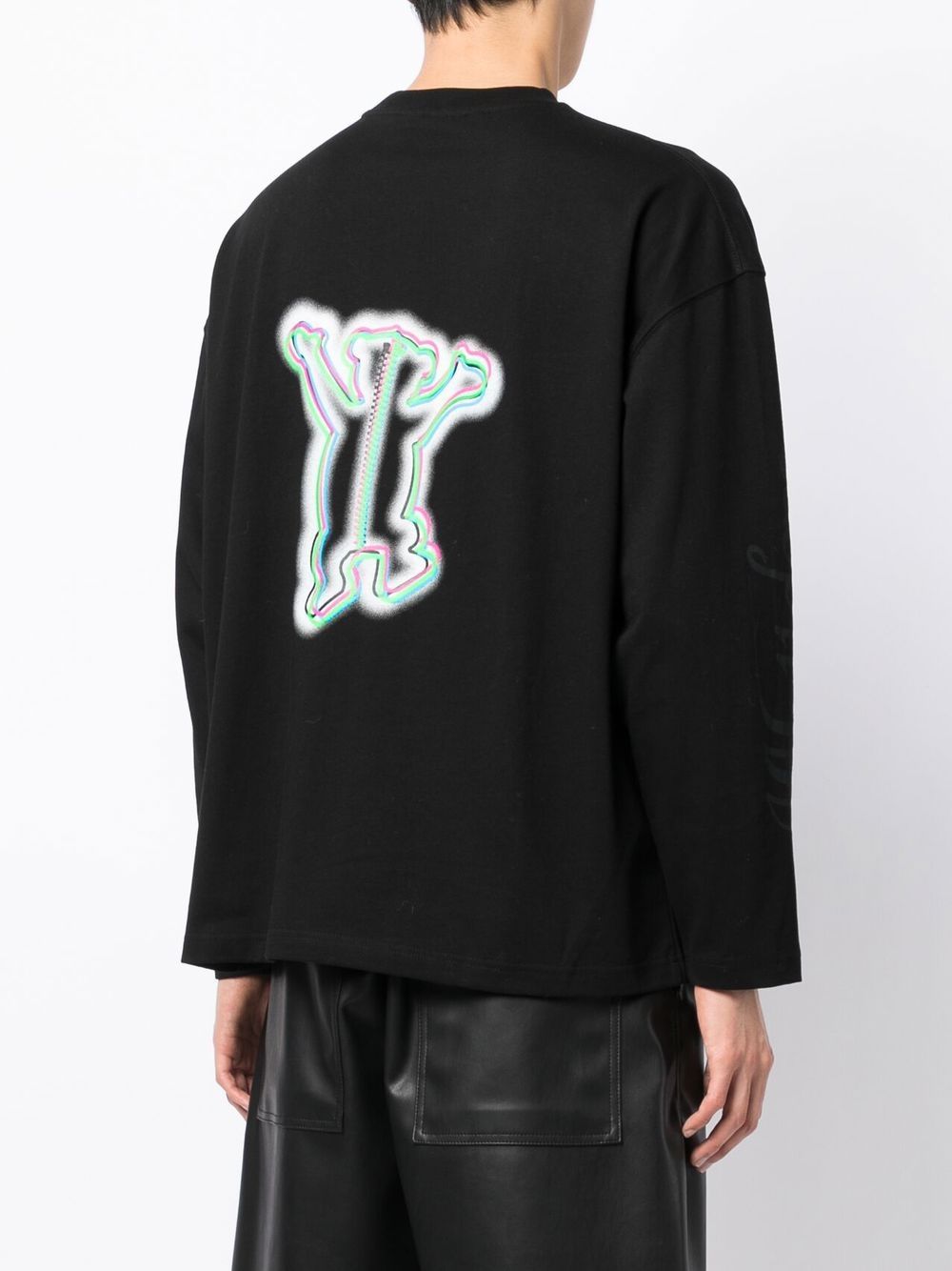 Shop We11 Done Graphic-print Long-sleeve T-shirt In Black