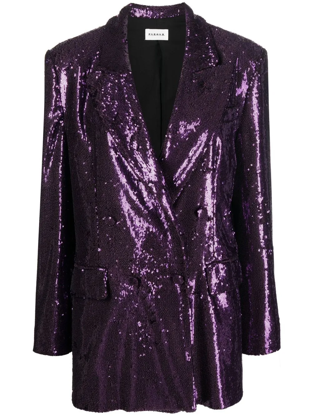 

P.A.R.O.S.H. blazer con lentejuelas y doble botonadura - Morado