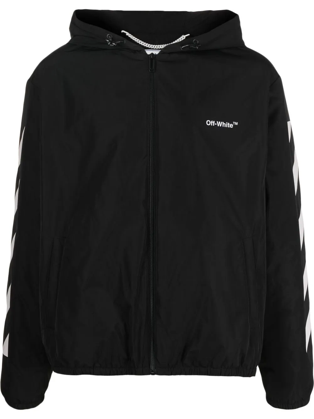 

Off-White Diag logo-print windbreaker jacket - Black