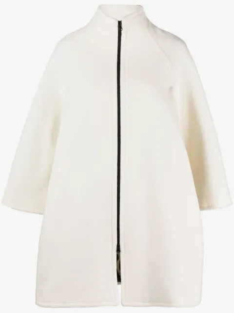 Gianluca Capannolo zipped high-neck felted coat