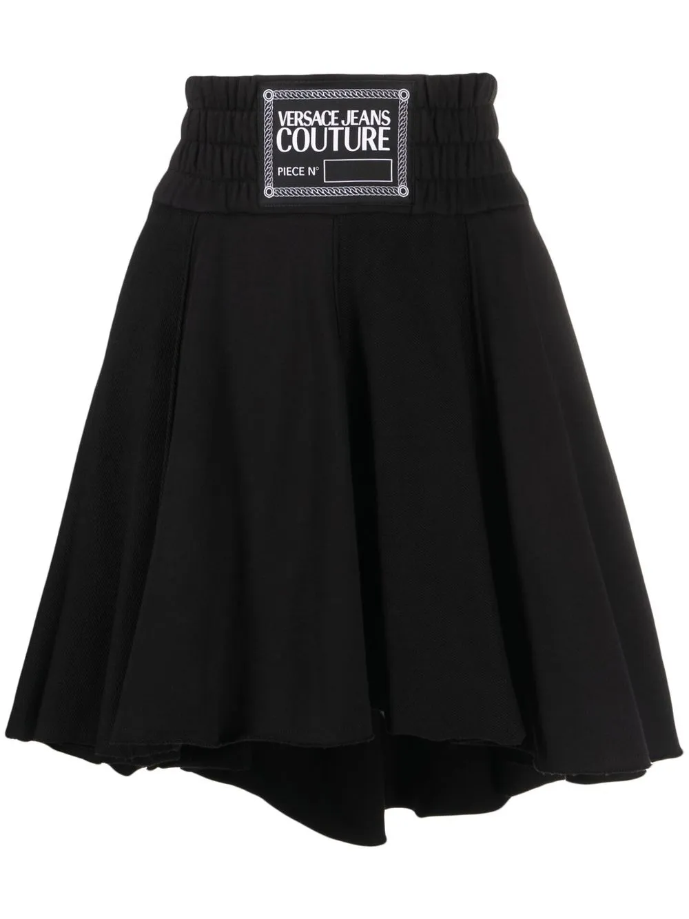 

Versace Jeans Couture logo-patch flared mini skirt - Black