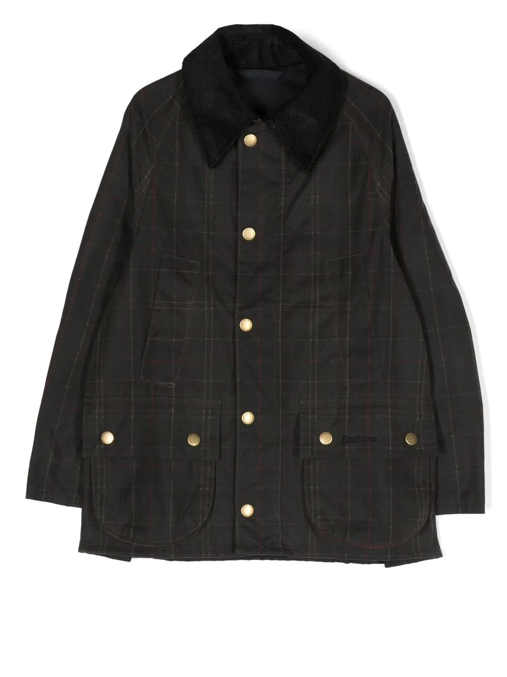 

Barbour Kids check-pattern shirt-jacket - Brown