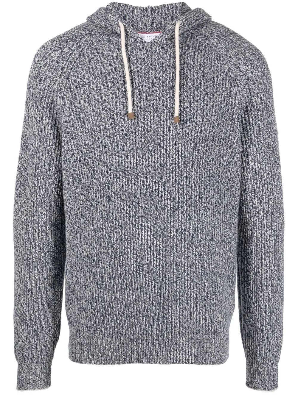 

Brunello Cucinelli ribbed-knit knitted hoodie - Blue