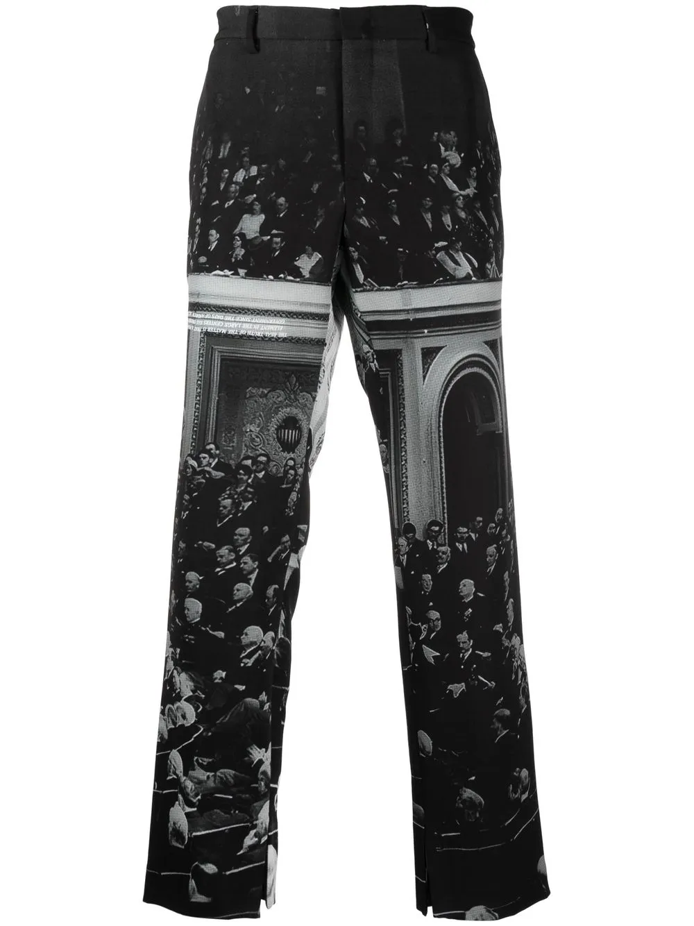 

MSFTSrep photograph-print trousers - Black