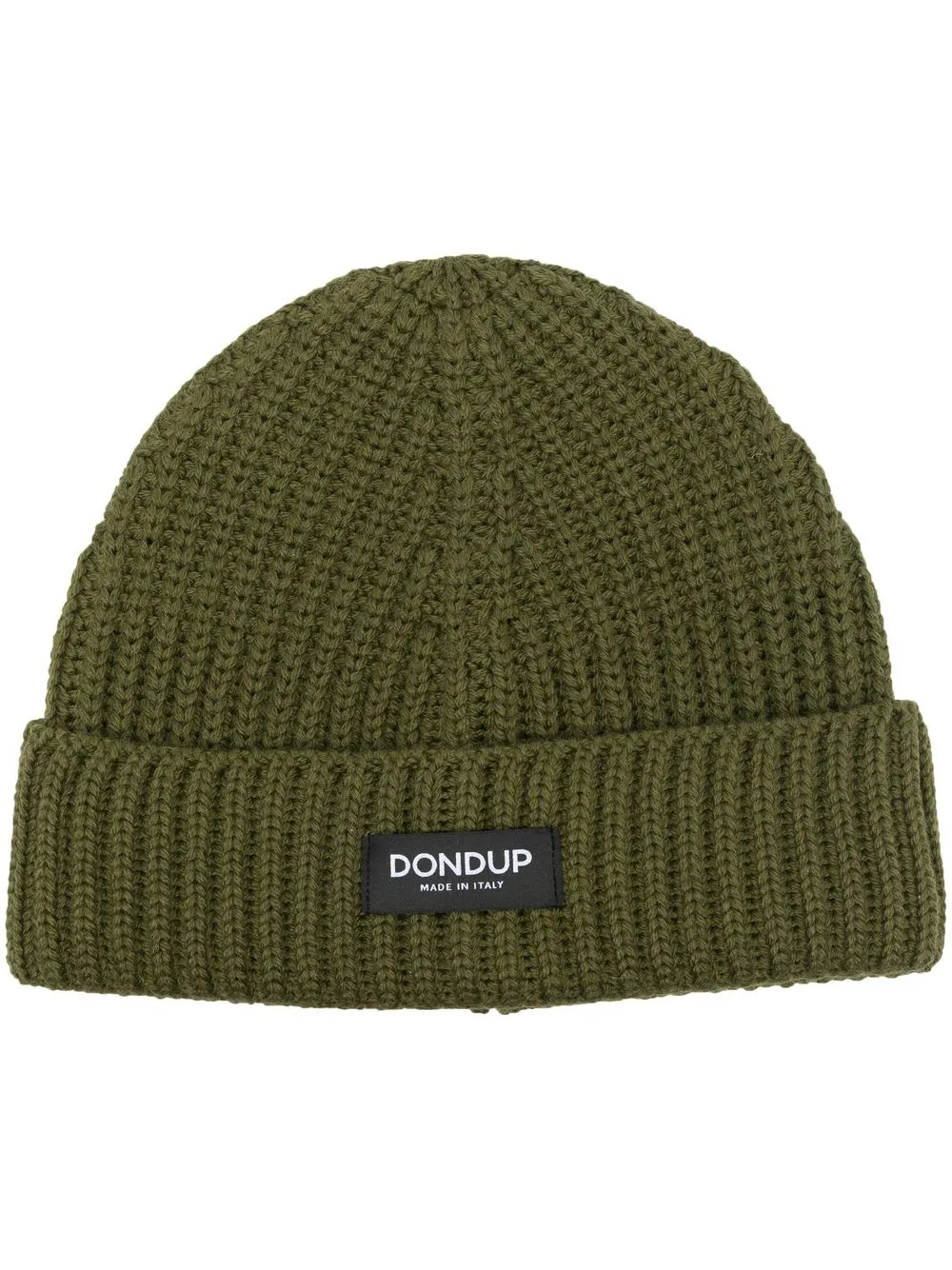 

DONDUP ribbed-knit logo beanie hat - Green