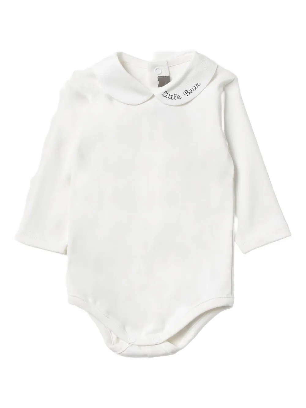 Little Bear long-sleeve peter-pan collar body | White | Image 1