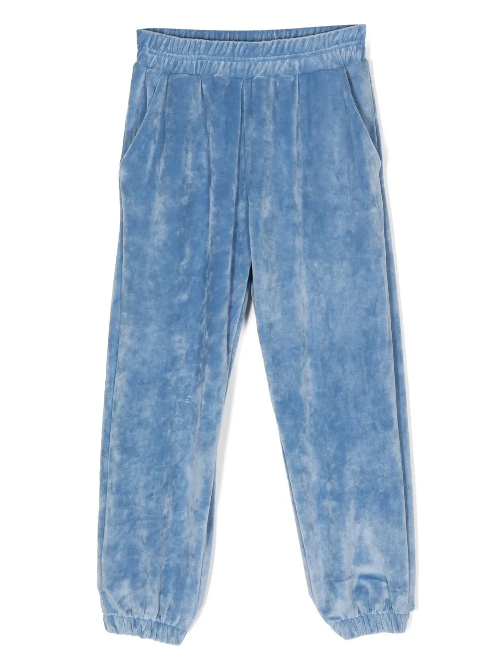 

Miss Grant Kids pants de velour con franjas laterales - Azul