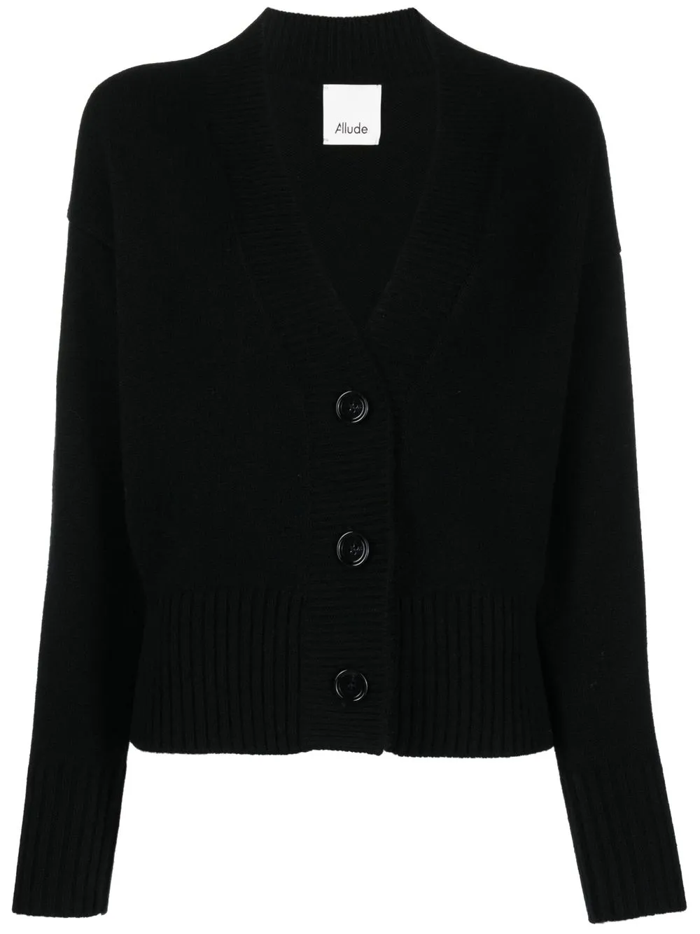 

Allude V-neck chasmere cardigan - Black