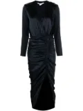 Veronica Beard Cameri ruched long-sleeve midi dress - Blue