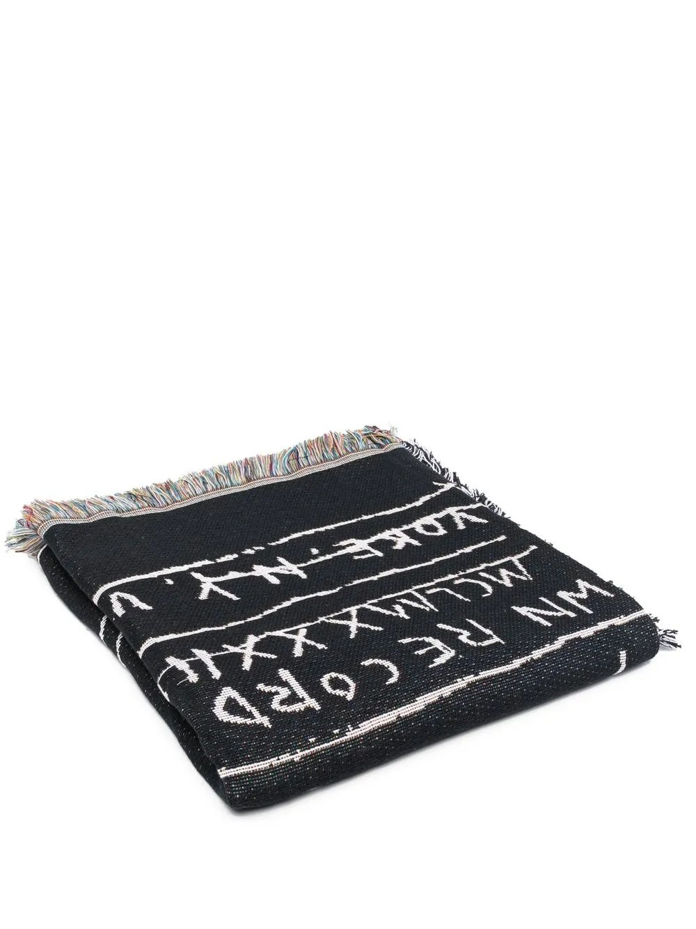 

Neuw Basquiat-print blanket - Black