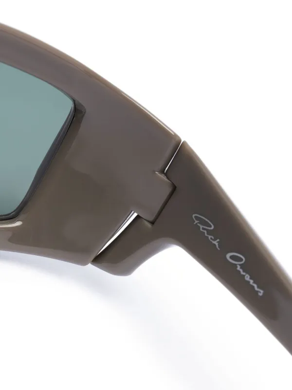 Rick Owens Rick スクエアフレーム サングラス | グレー | FARFETCH JP