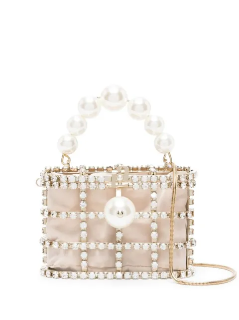 Rosantica crystal-embellished caged mini bag