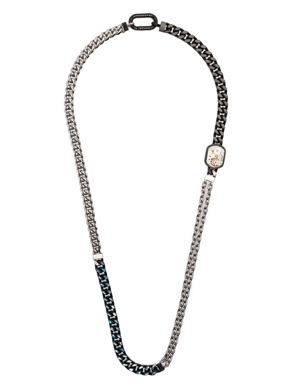 

Tateossian multi-tone chain-link necklace - Black