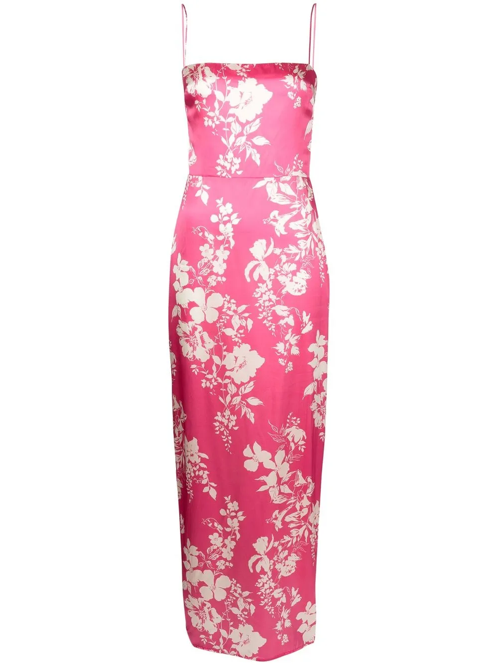 

Reformation Frankie floral-print silk midi dress - Pink