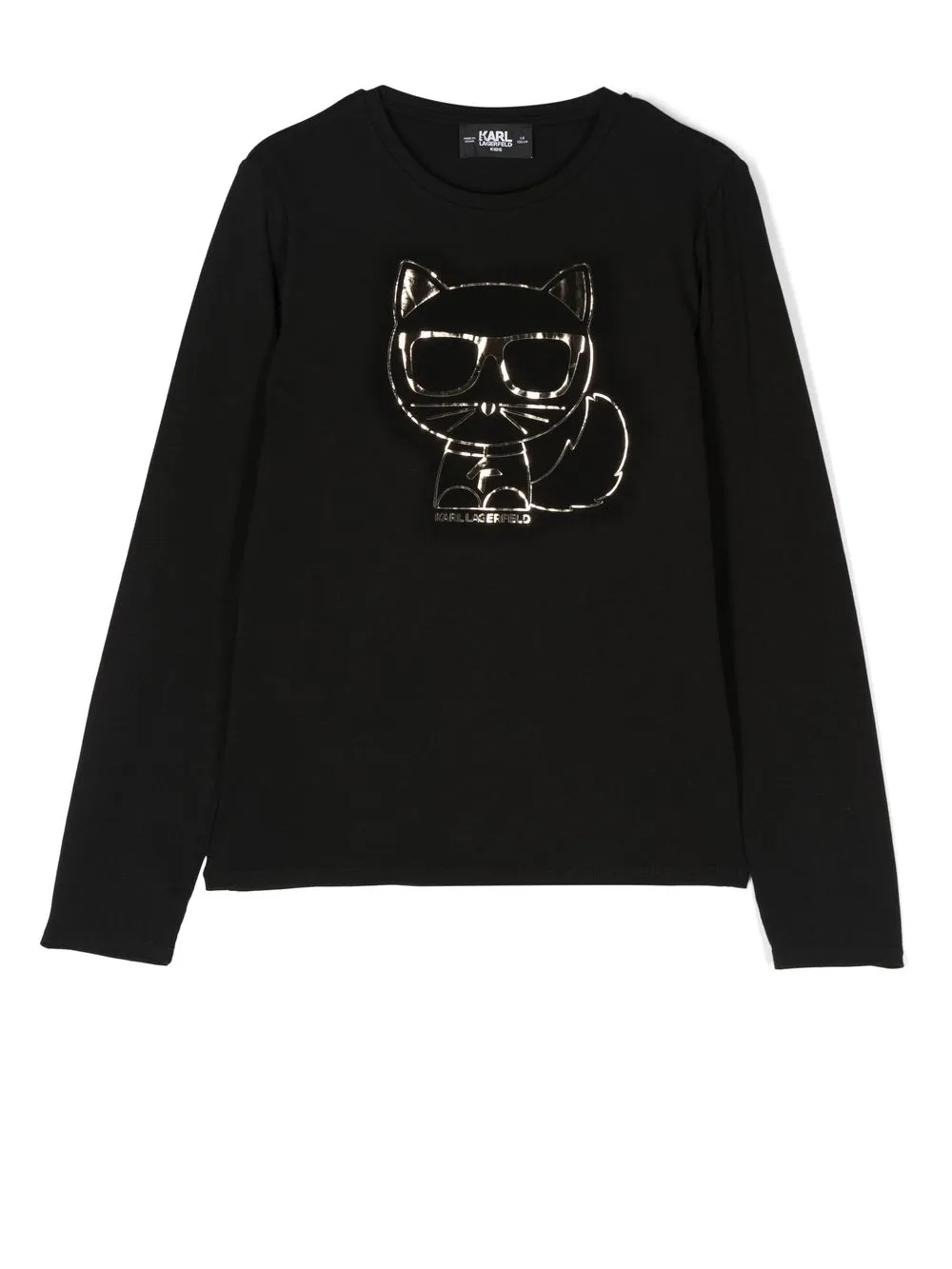 

Karl Lagerfeld Kids TEEN logo-patch long-sleeve T-shirt - Black
