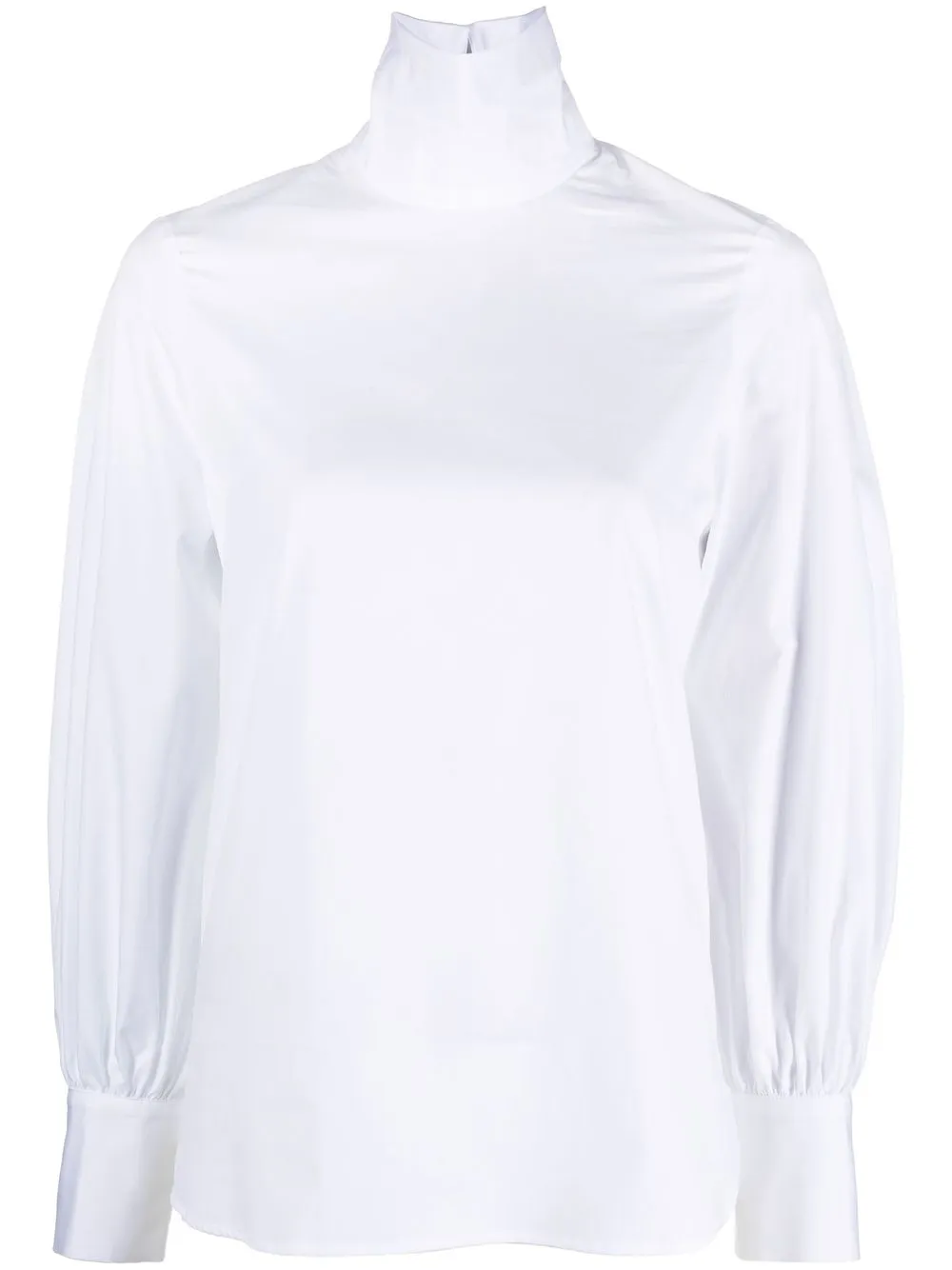 

Alberto Biani high-neck balloon-sleeve top - White