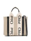 Chloé Woody logo-strap tote bag - Neutrals