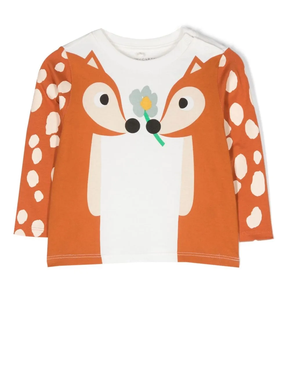 

Stella McCartney Kids top con estampado de zorro - Blanco