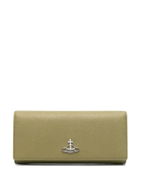 Saffiano long leather card holder
