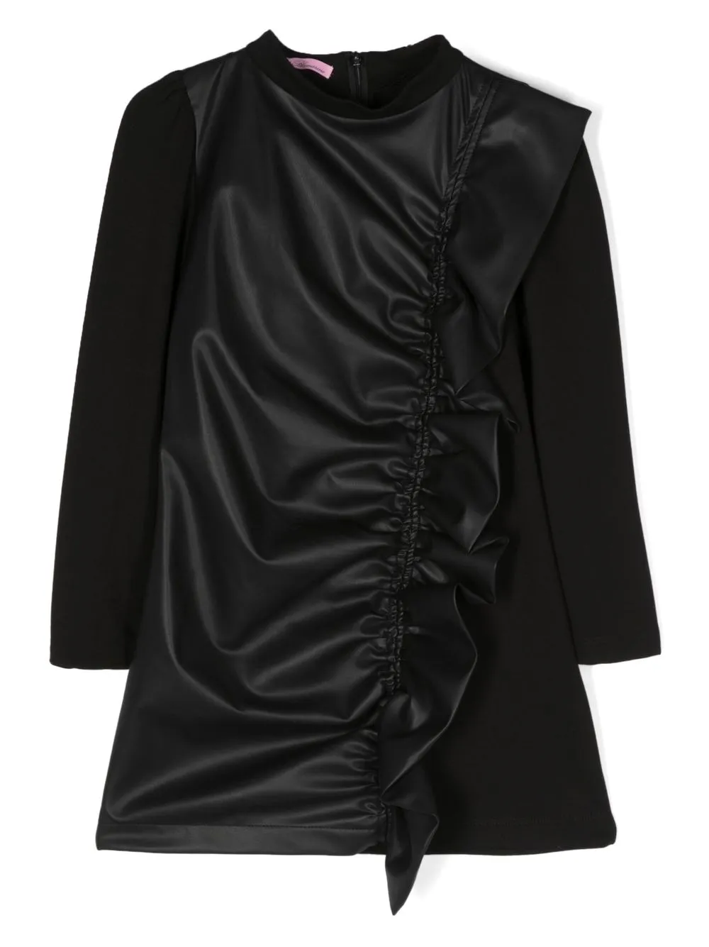 

Miss Blumarine ruffled long-sleeve dress - Black