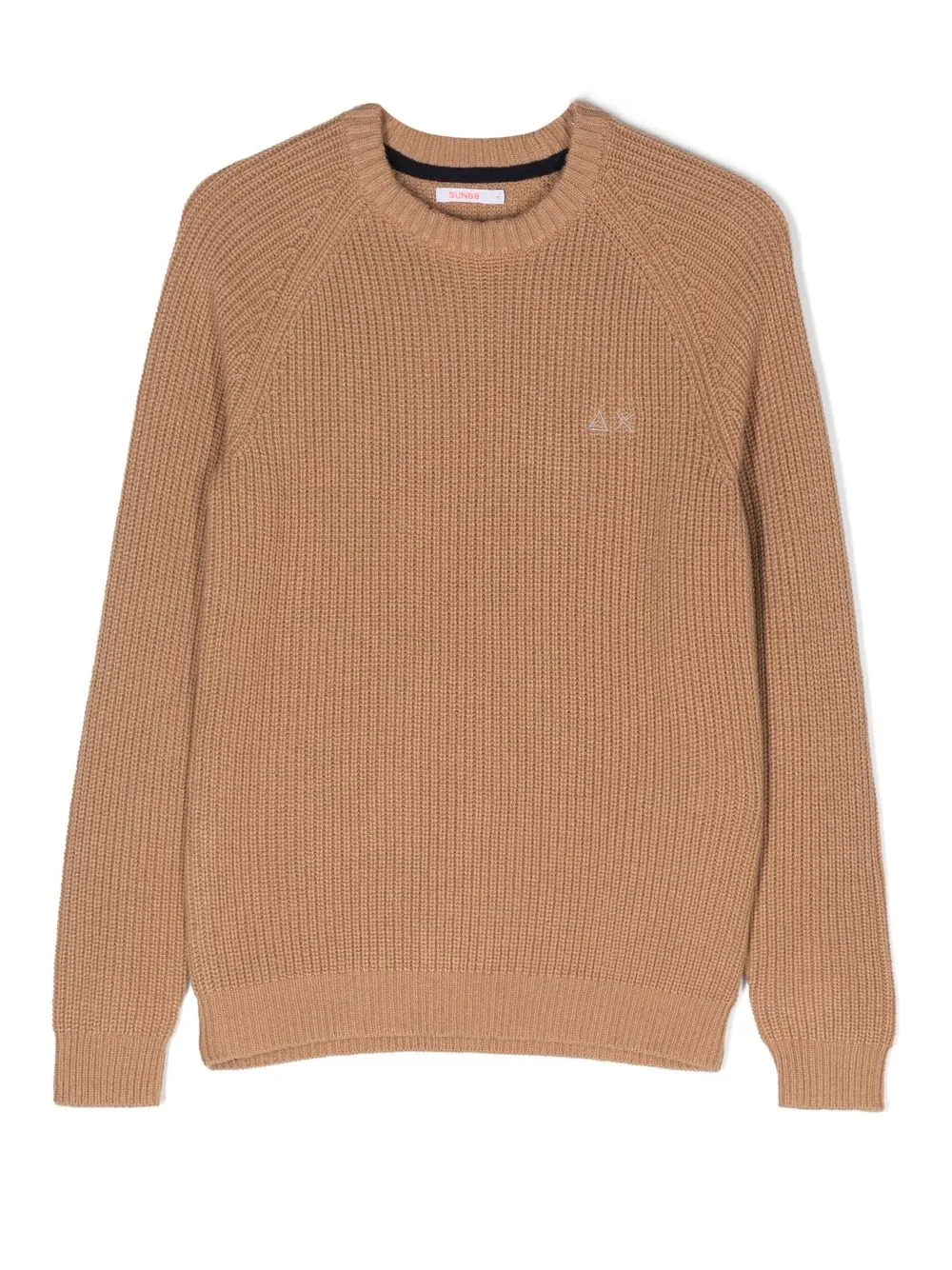 

Sun 68 logo-embroidered crew-neck jumper - Neutrals