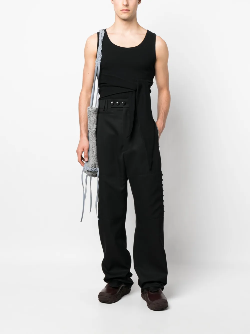 Namacheko Broek met wijde pijpen - Zwart