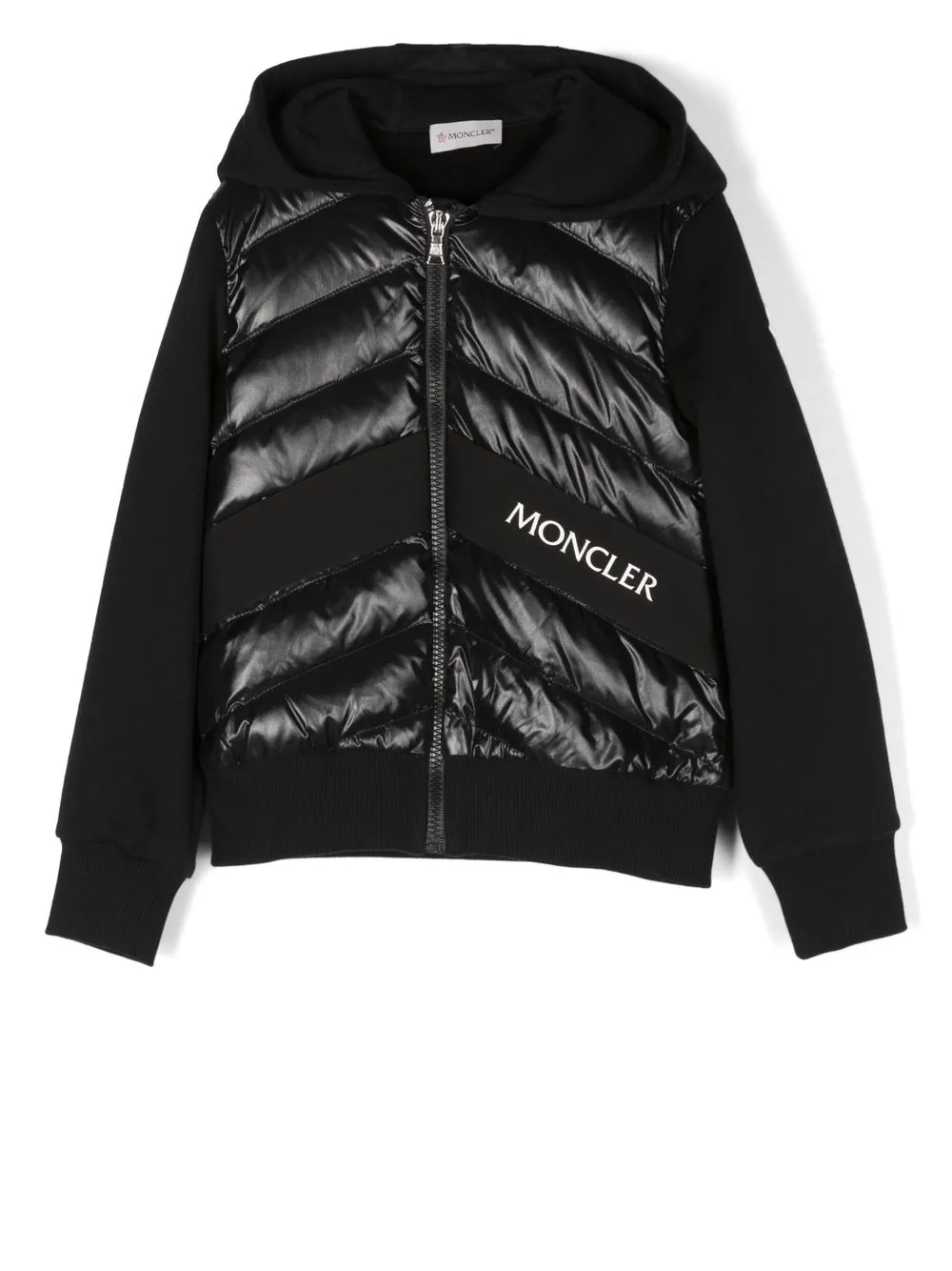

Moncler Enfant padded logo-print jacket - Black