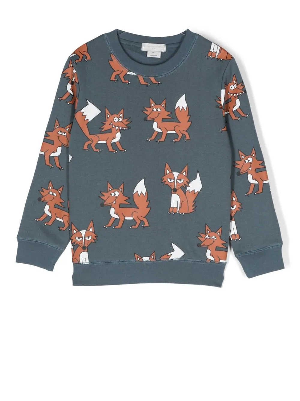 

Stella McCartney Kids sudadera con zorros estampados - Azul