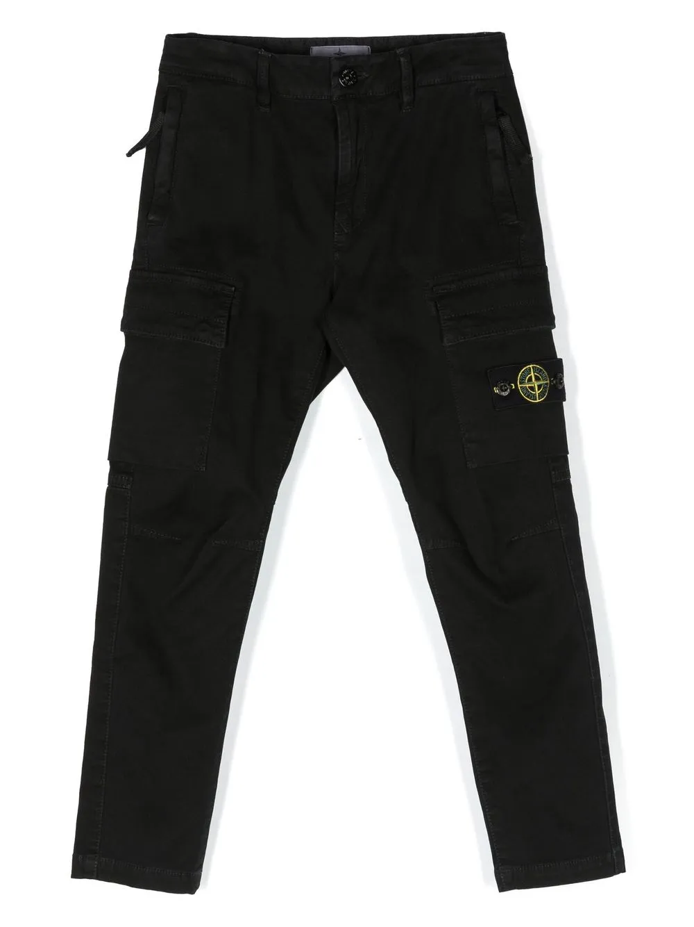 

Stone Island Junior side logo-patch detail trousers - Black