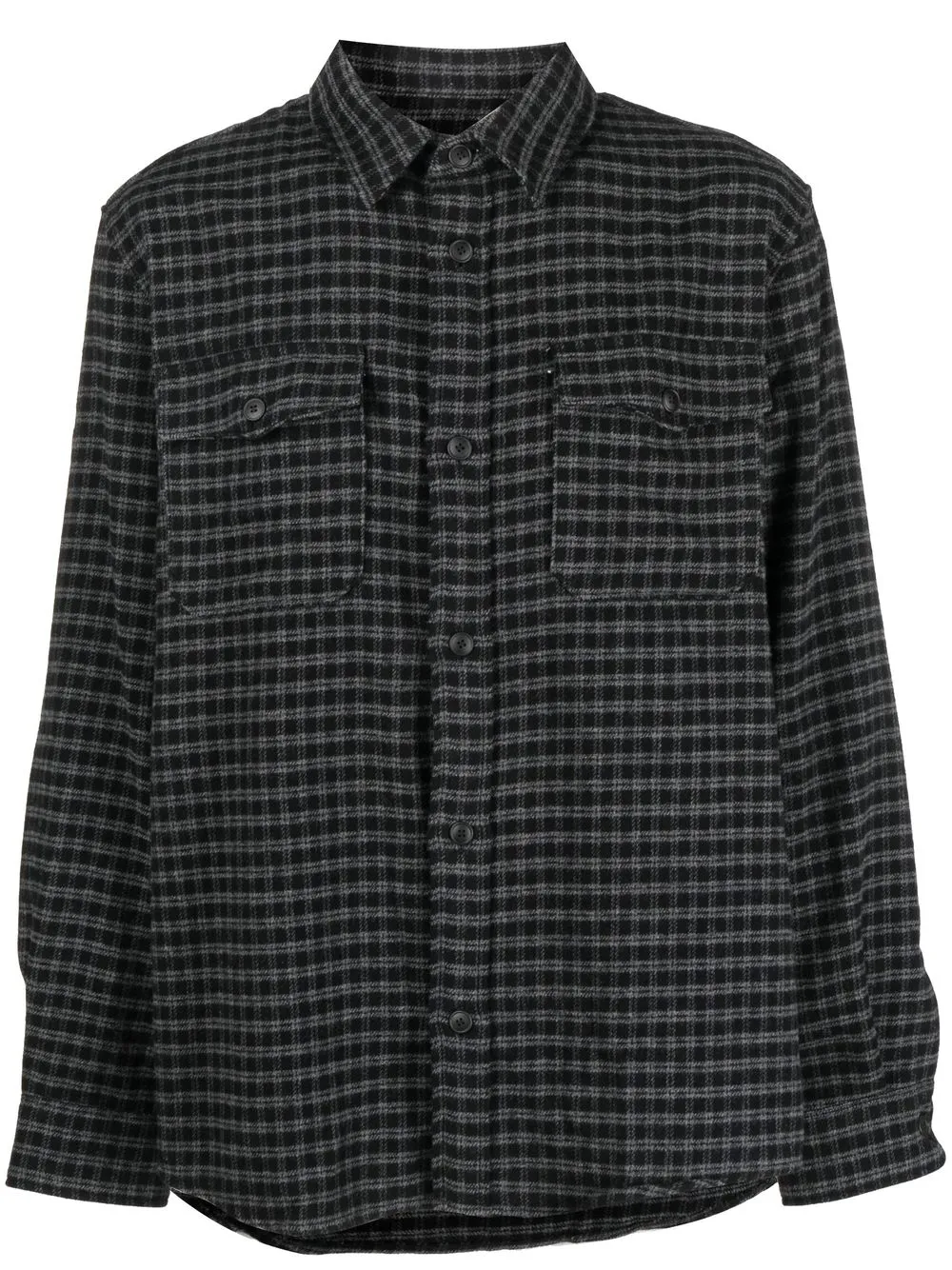 

A.P.C. camisa con motivo de cuadros - Negro