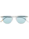 Garrett Leight Hampton round-frame sunglasses - Blue