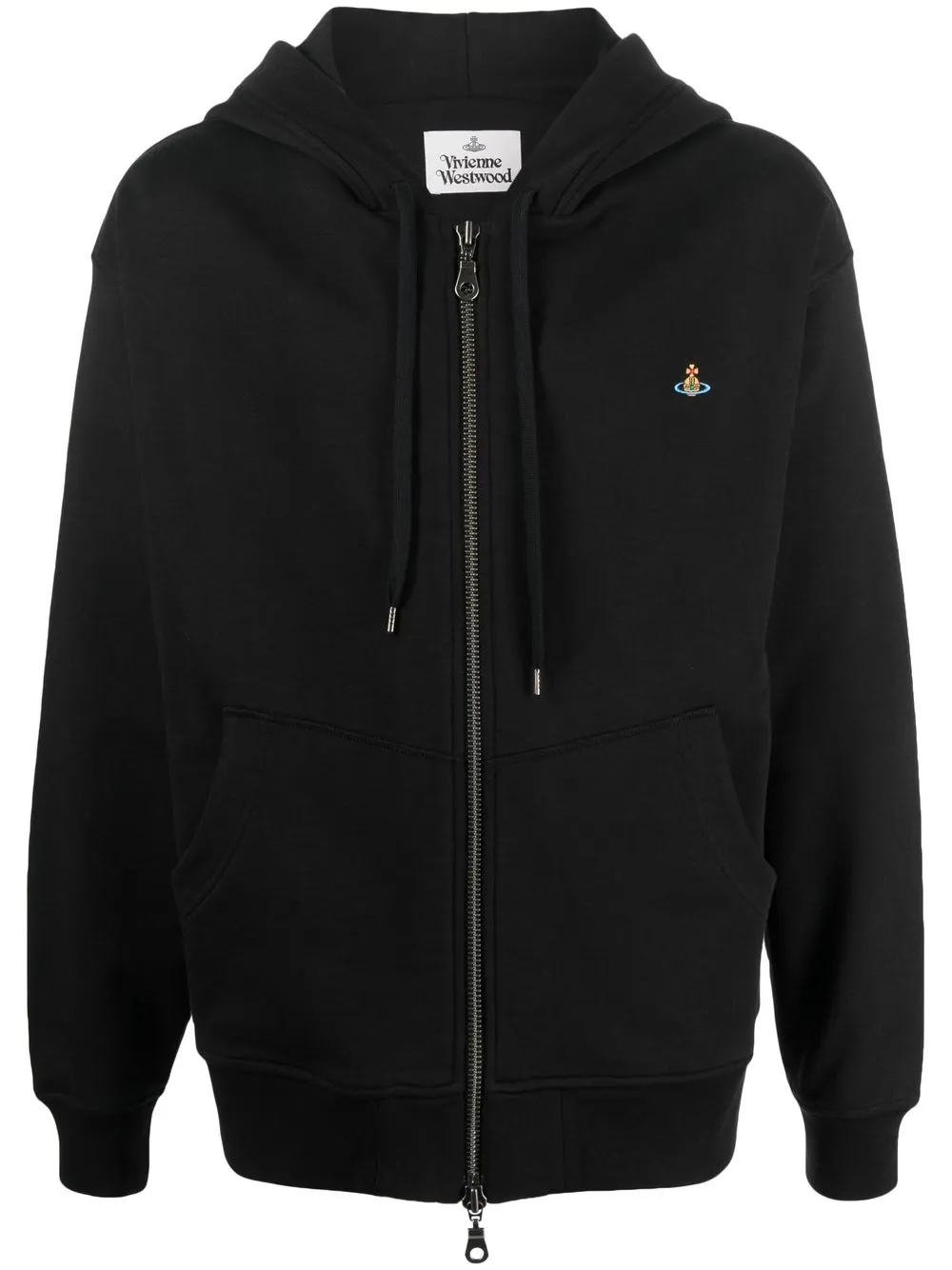 

Vivienne Westwood Orb-motif zip-up hoodie - Black