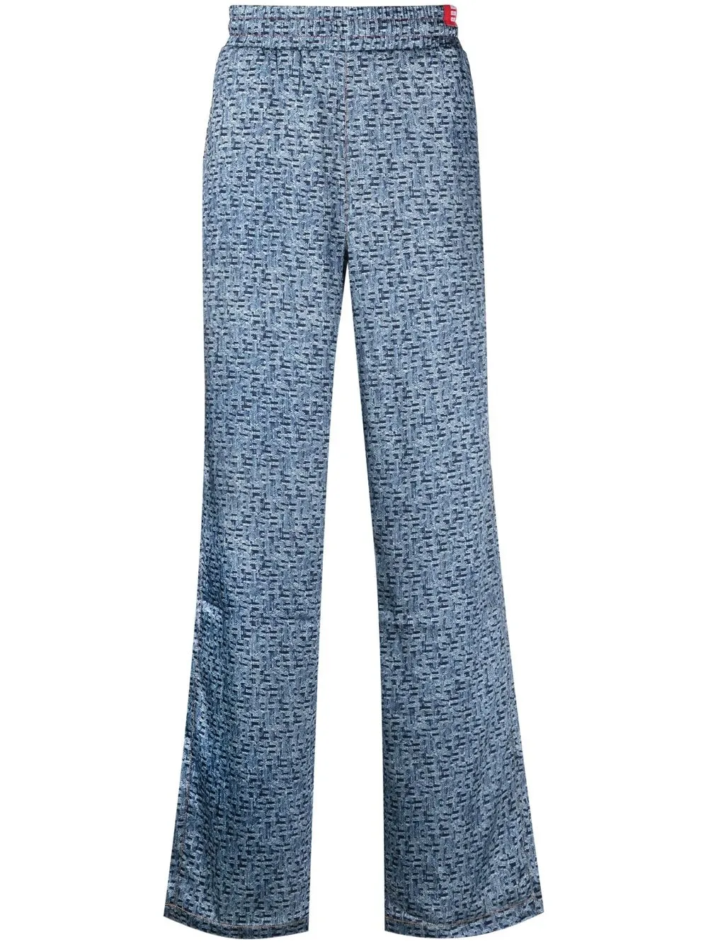 

Diesel logo-print straight-leg trousers - Blue