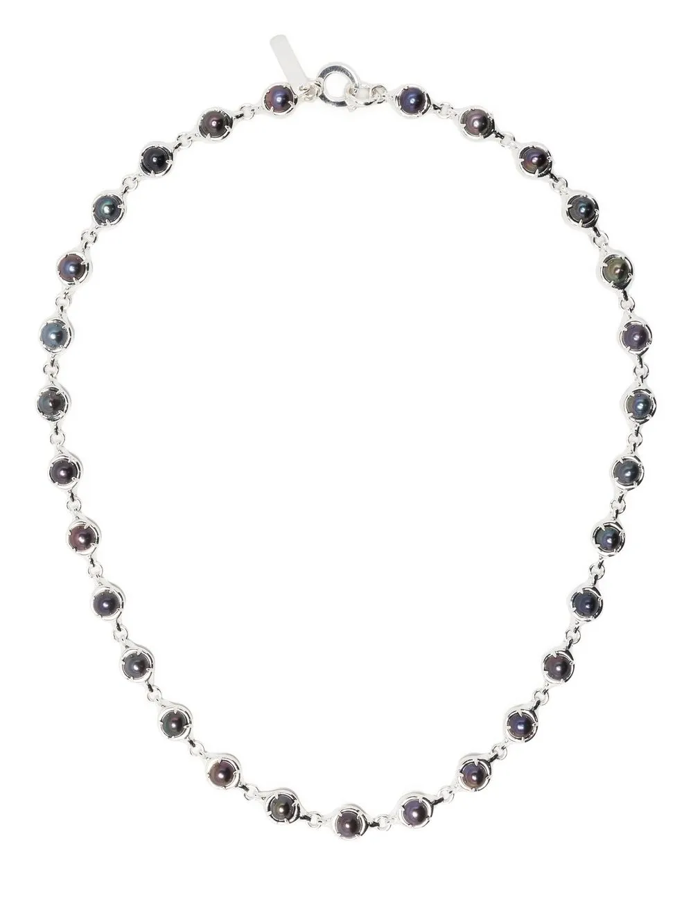 

SWEETLIMEJUICE pearl-embellished chain-link necklace - Silver