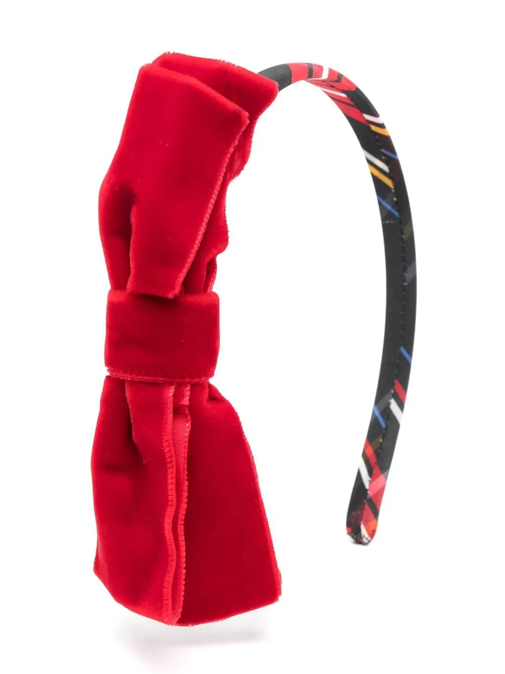 

Piccola Ludo diadema a rayas con detalle de moño - Rojo