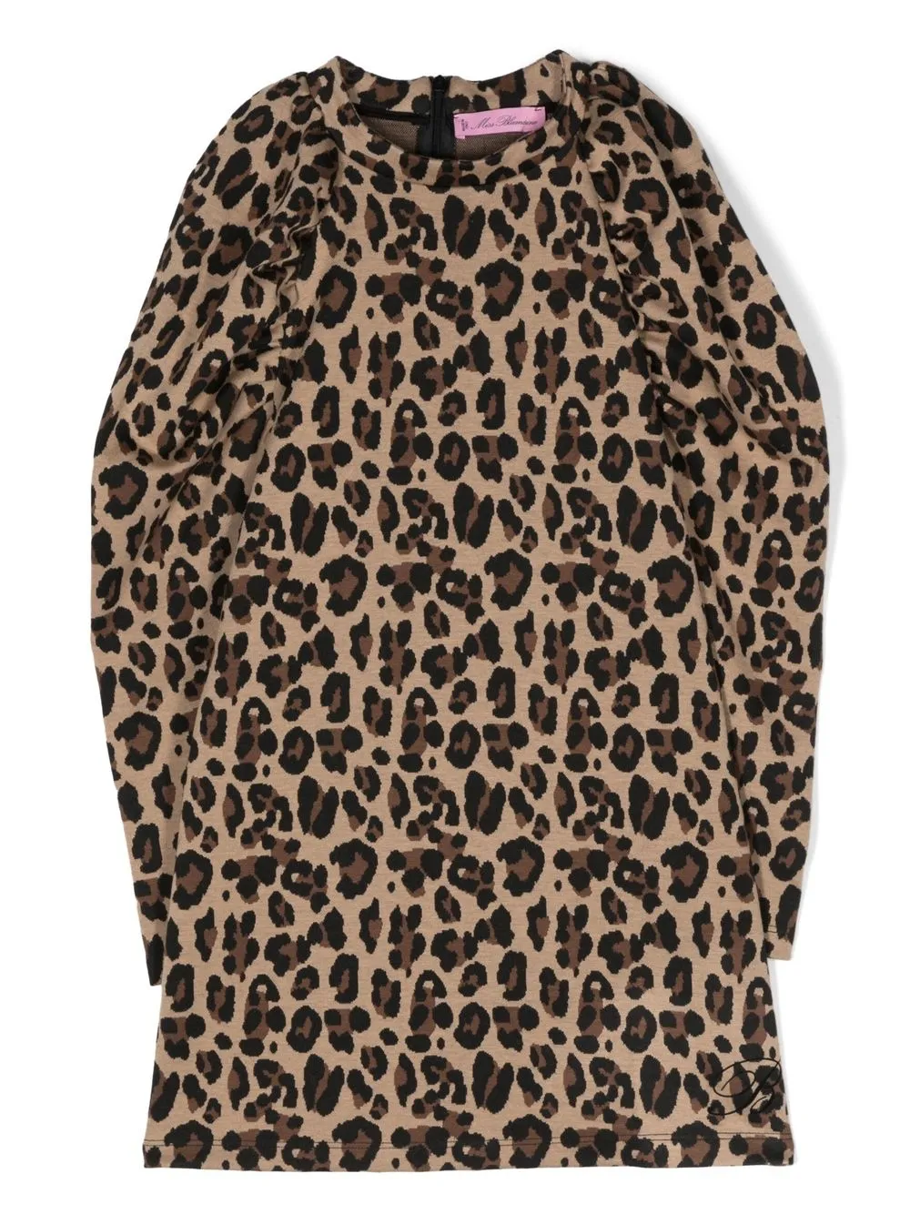 

Miss Blumarine leopard-print long-sleeve dress - Black